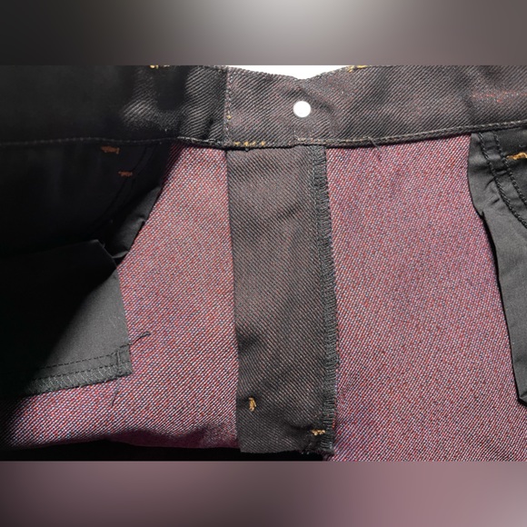 New Gap Women METALLIC Long and Lean BLACK  JEANS Red Sparkle Christmas Flared - Picture 10 of 12